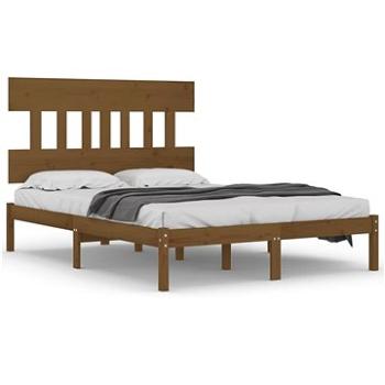 Rám postele medovo hnedý masívne drevo 120 × 200 cm, 3104736