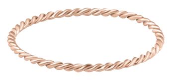 Troli Minimalistický pozlátený prsteň z ocele Rose Gold 55 mm