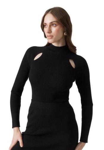 Vero Moda Dámsky sveter VMKARIS 10290675 Black L