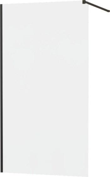 MEXEN/S - KIOTO Sprchová zástena WALK-IN 100x200 cm 8 mm, čierna, matné sklo 800-100-101-70-30
