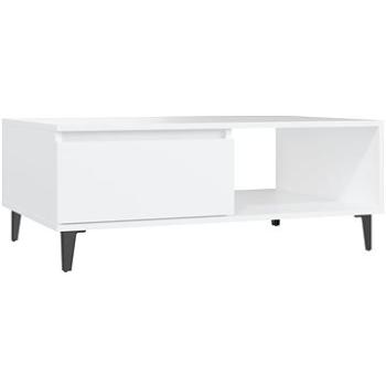 SHUMEE Konferenčný stolík biely 90 × 60 × 35 cm drevotrieska, 806004