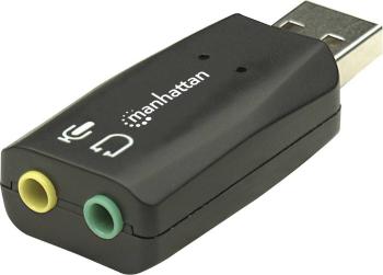 Manhattan Hi-Speed USB 3-D Audio Adapter 2.1 externá zvuková karta externý konektor na slúchadlá