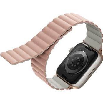 Uniq Revix Reversible Magnetic remienok pre Apple Watch 42/44/45/Ultra 49mm ružový/béžový (UNIQ-45MM-REVPNKBEG)
