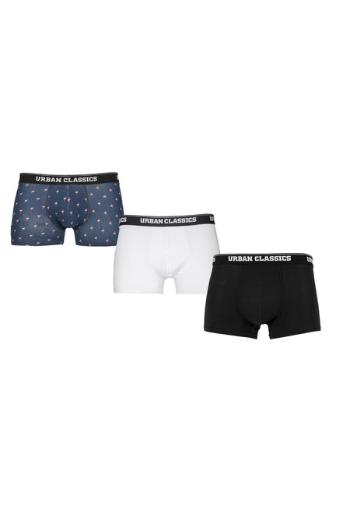 Urban Classics Boxer Shorts 3-Pack flamingo aop+wht+blk - S