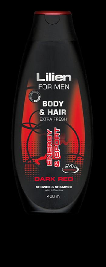 Lilien Sprchový šampón pre mužov Dark Red 400 ml