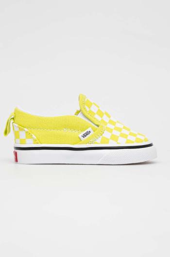 Detské tenisky Vans TD Slip On V CTHR CHBD MBLUE zelená farba