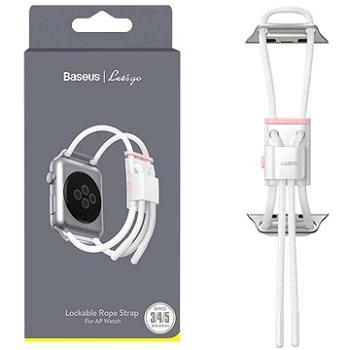 Baseus Lockable Rope Strap pre Apple Watch 38/40/41mm White & Pink (LBAPWA4-A24)