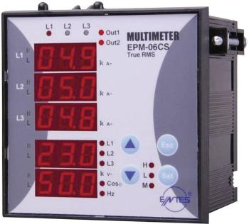 ENTES EPM-06-96 digitálny panelový merač Programovateľný trojfázový vstavaný striedavý multimeter EPM-06-96 Napätie, prú