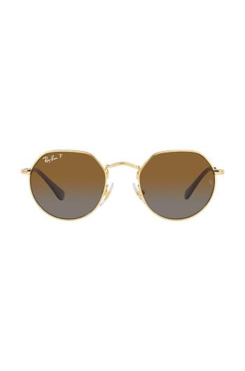 Detské slnečné okuliare Ray-Ban Junior Jack hnedá farba, 0RJ9565S-Polarized