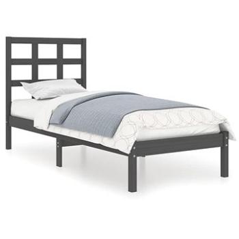 Rám postele sivý masívne drevo 75 × 190 cm Small Single, 3105432