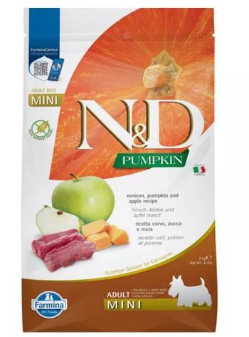 Farmina N&D dog PUMPKIN (GF) adult mini, venison & apple 2kg