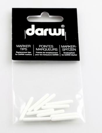 DARWI TEX - Náhradný hrot do fixy na svetlý textil glitter 10 ks 6ml/2mm
