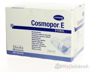 Cosmopor E Steril obväz na rany sterilný 7,2 x 5cm 50 ks