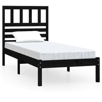 Rám postele čierny masívna borovica 75 × 190 cm Small Single, 3100987