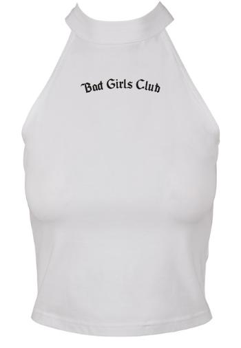 Mr. Tee Ladies Bad Girls Short Top white - XS