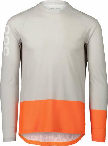 POC MTB Pure LS Jersey Granite Grey/Zink Orange 2XL