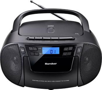 Karcher RR 5045 CD-rádio FM AUX, CD, kazeta, UKW, USB   čierna