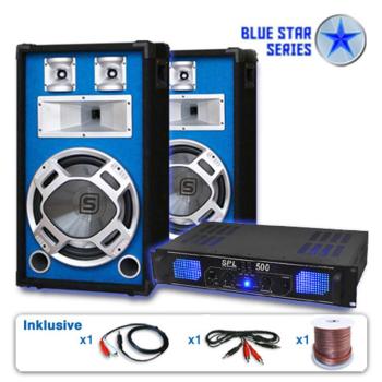 Electronic-Star Reproduktorový set Blue Star Series „Basskick", 1600 W