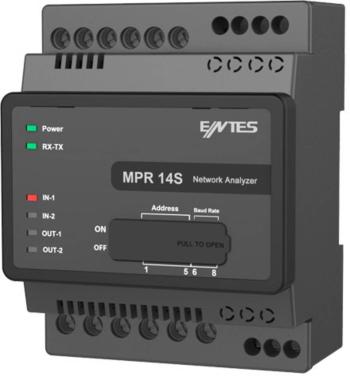 ENTES MPR-16S-21-M3607 digitálny merač na DIN lištu ENTES MPR-16S-21 M3607 DIN multimeter bez displeja RS485 2x digitáln
