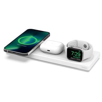 Belkin BOOST CHARGE PRO MagSafe 3 v 1 Bezdrôtová nabíjacia podložka pre iPhone/Apple Watch/AirPods, (WIZ016vfWH)