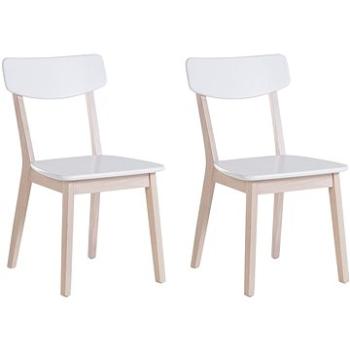 Sada dvoch jedálenských stoličiek biela SANTOS, 134751 (beliani_134751)