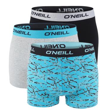 O'NEILL - boxerky 3PACK cloudy blue & black combo - limitovana edicia-XXL (103-108 cm)