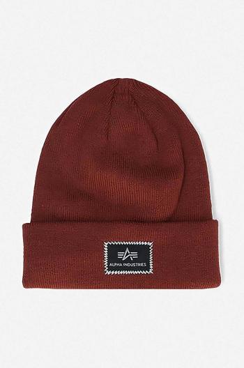 Čiapka Alpha Industries X-Fit Beanie 168905.184-red, červená farba