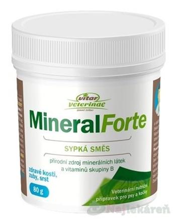 VITAR Veterinae Mineral Forte minerály pre psov a mačky 80g