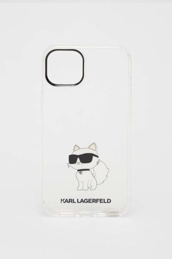 Puzdro na mobil Karl Lagerfeld iPhone 14 Plus 6,7" priehľadná farba