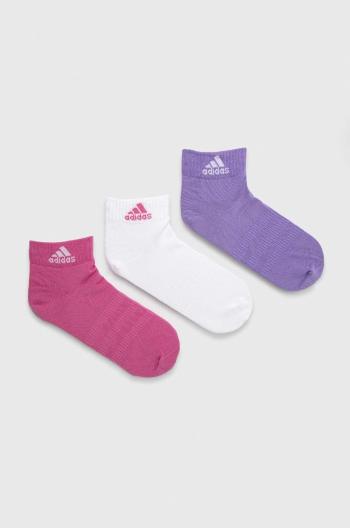 Ponožky adidas Performance 3-pak ružová farba