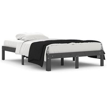Rám postele sivý masívne drevo 120 × 190 cm Small Double, 810337