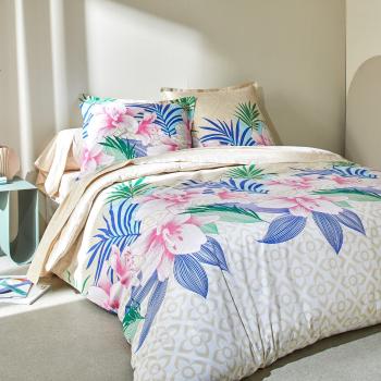 Blancheporte Bavlnená posteľná bielizeň Hawai piesková obliečka na prikrývku140x200cm