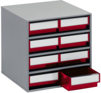 Treston 0840-5 skladová skriňa   (š x v x h) 400 x 395 x 400 mm svetlo sivá, červená 1 ks