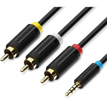 Vention 3,5 mm Male to 3× RCA Male AV Cable 2 m Black (BCBBH)