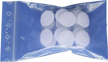 TRU COMPONENTS 685-010-Bag okrúhle suché zipsy lepiaci háčiková a flaušová časť (Ø) 19 mm biela 4 pár