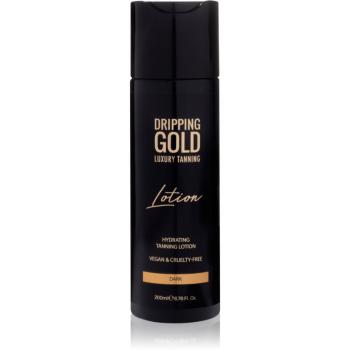 Dripping Gold Luxury Tanning Lotion hydratačné samoopaľovacie mlieko pre intenzívne opálenie odtieň Dark 200 ml