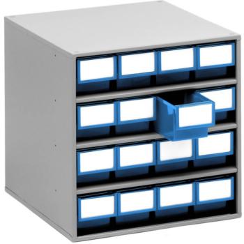 Treston 1640-6 skladová skriňa   (š x v x h) 400 x 395 x 400 mm svetlo sivá, modrá 1 ks
