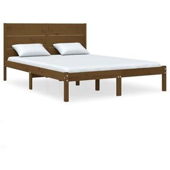 Rám postele medovo hnedý masívna borovica 140 × 190 cm, 3104136