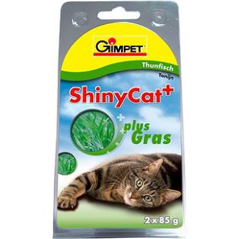 GimCat Shiny Cat tuniak tráva 2× 70 g (4002064413549)