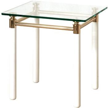 Konferenční stolek Terrell, 60 cm, bílá / zlatá (HA00944)
