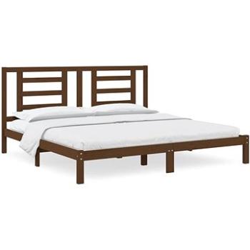 Rám postele medovo hnedý masívna borovica 200 × 200 cm, 3104371