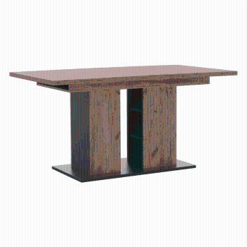 Jedálenský stôl, dub craft zlatý/grafit sivá, 155-204x86 cm, FIDEL