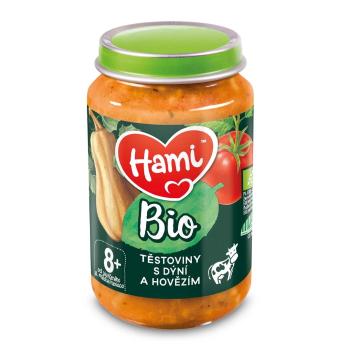 HAMI Príkrm Mäsovo-zeleninový Cestoviny s tekvicou a hovädzím BIO 190 g, 8m+