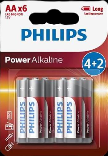 PHILIPS LR6P6BP/10 Batérie 6 ks