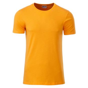 James & Nicholson Klasické pánske tričko z biobavlny 8008 - Zlato žltá | XXXL