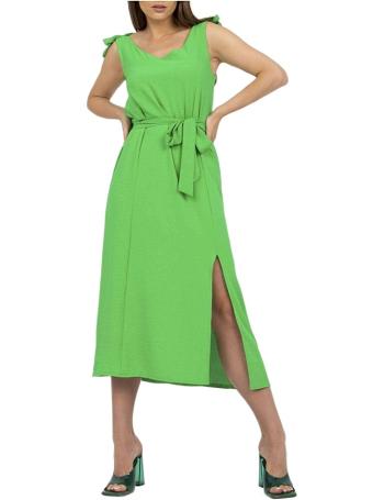 Zelené letné midi šaty s viazaním vel. M