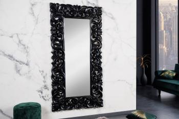 LuxD Dizajnové nástenné zrkadlo Kathleen  čierne  x  26838