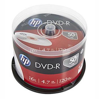 HP DVD-R, DME00025-3, 69316, 4.7GB, 16x, spindle, 50-pack, bez možnosti potlače, 12cm, pre archiváciu dať