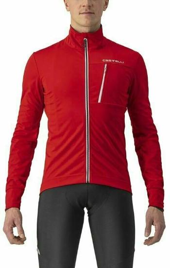 Castelli Go Jacket Red/Silver Gray XL