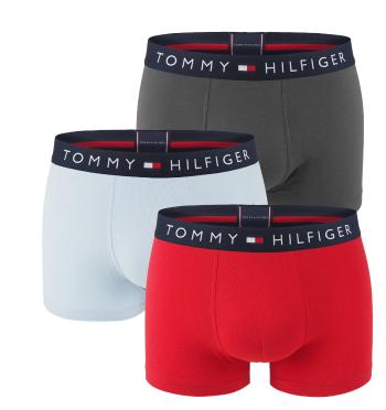 TOMMY HILFIGER - boxerky 3PACK TH original cotton prime red & denim color combo - limitovaná edícia -L (89-100 cm)